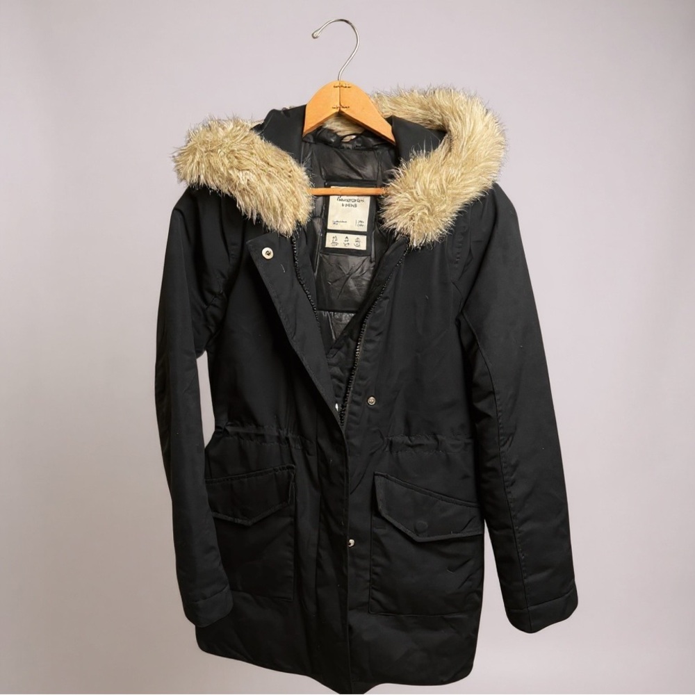 Abercrombie & Fitch Black Parka Jacket